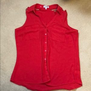 Express tank top with shoulder detail